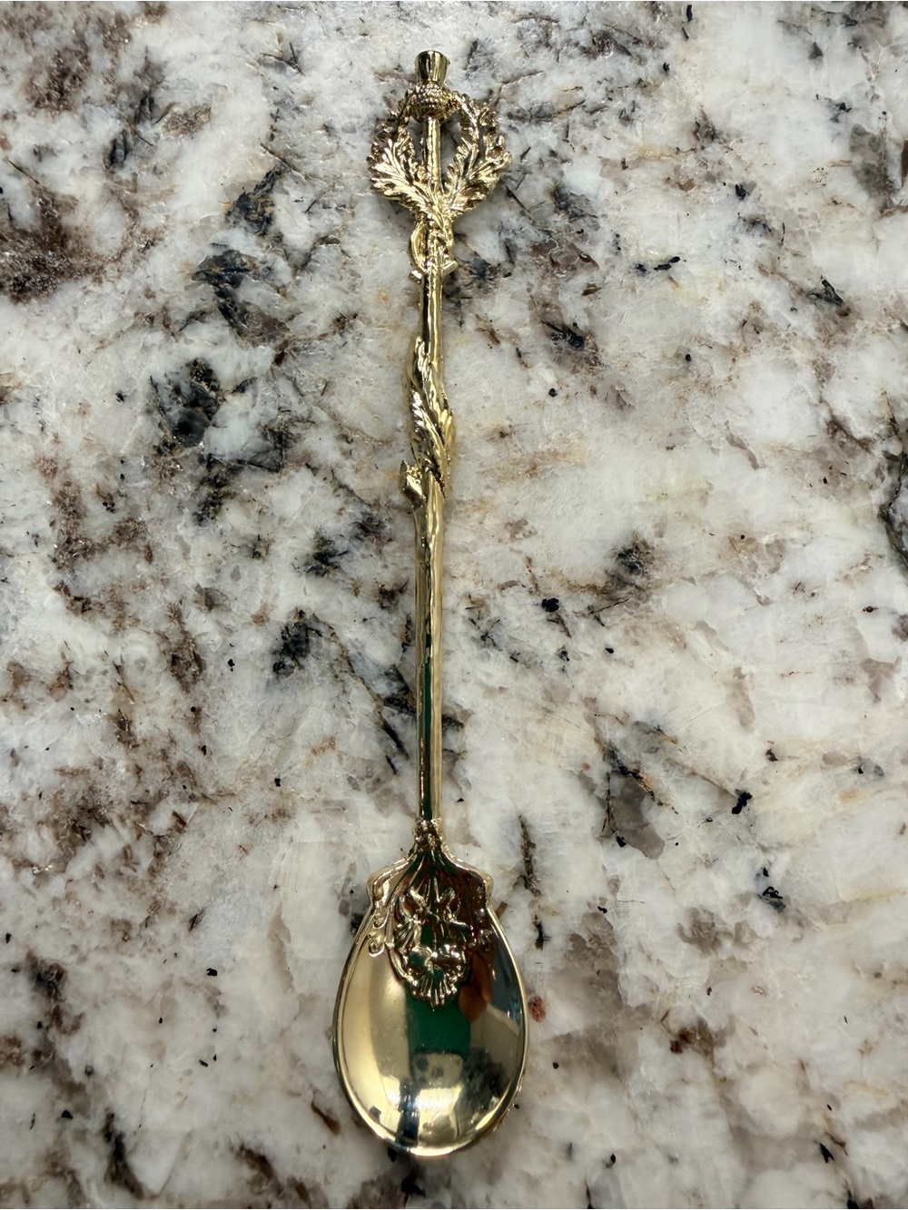 Ornate Gold Decorative Small Spoon